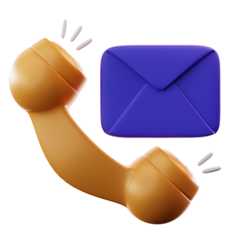 Message d'appel  3D Icon