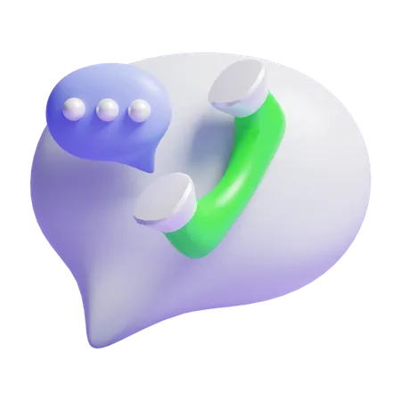 Message d'appel  3D Icon