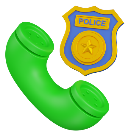 Appel de la police  3D Icon