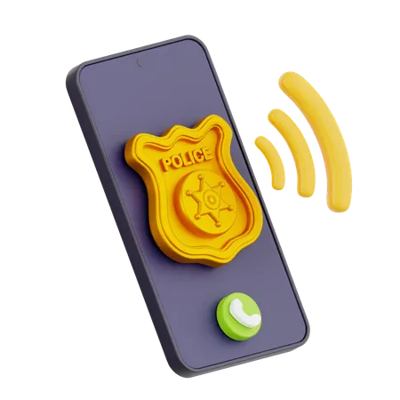 Appel de la police  3D Icon
