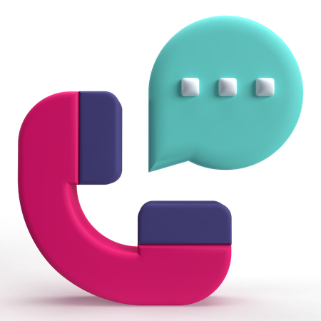 Appel téléphonique  3D Icon