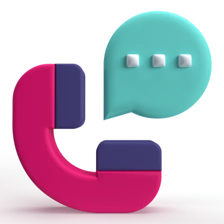 Appel téléphonique  3D Icon