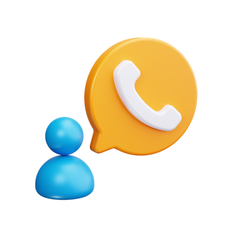 Appel téléphonique  3D Icon