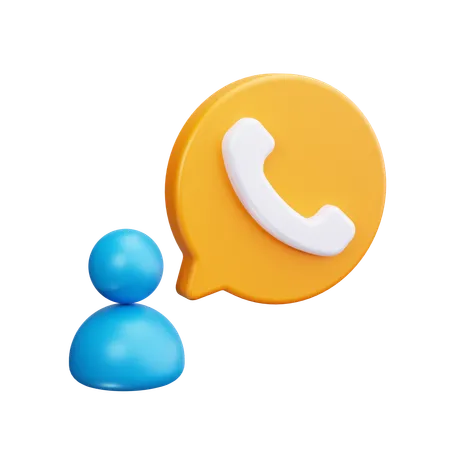 Appel téléphonique  3D Icon