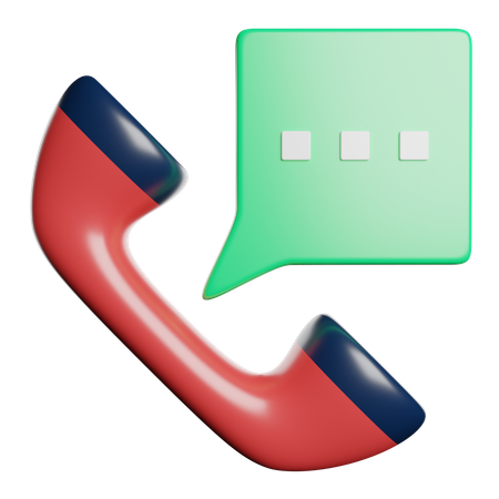 Appel téléphonique  3D Icon