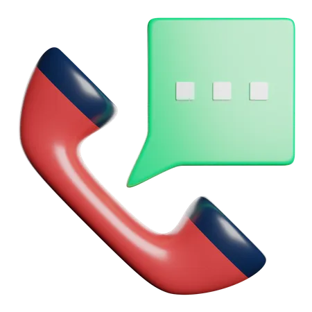 Appel téléphonique  3D Icon