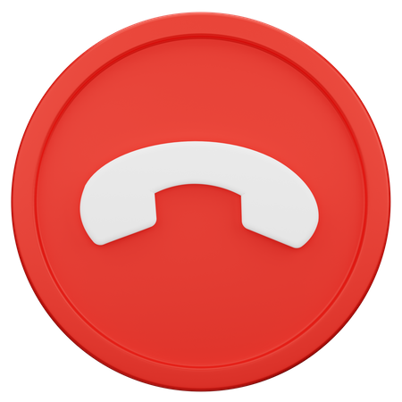 Rejet d'appel téléphonique  3D Icon