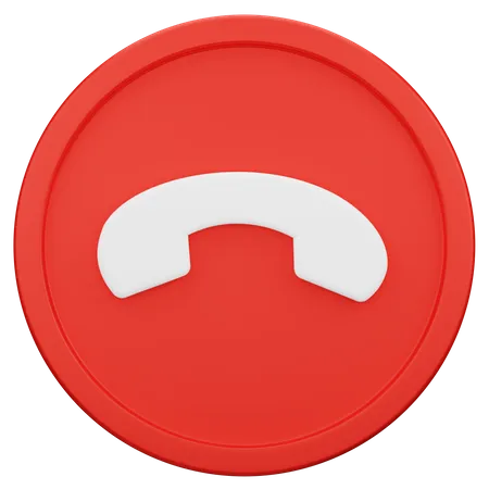 Rejet d'appel téléphonique  3D Icon