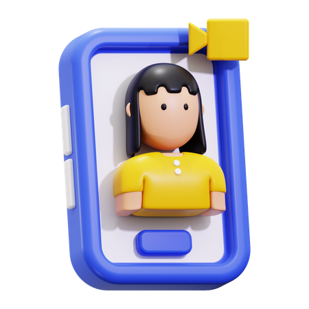 Appel vidéo  3D Icon