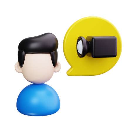 Appel vidéo  3D Icon