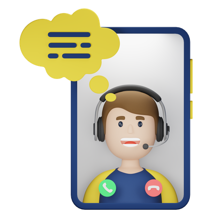 Appel vidéo  3D Icon