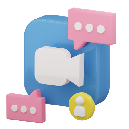 Appel vidéo  3D Icon