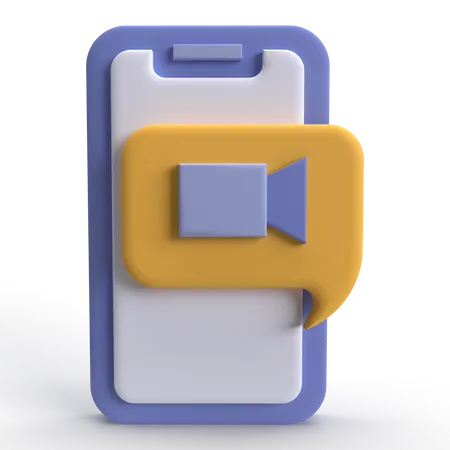 Appel video  3D Icon