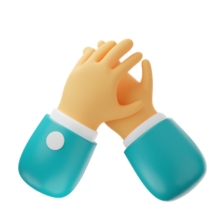 Applauding Hand Gesture  3D Icon