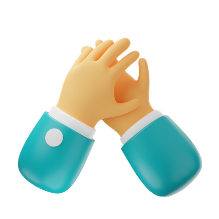 Applauding Hand Gesture  3D Icon