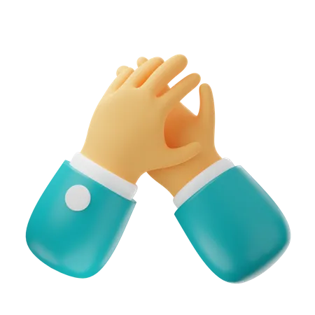 Applauding Hand Gesture  3D Icon