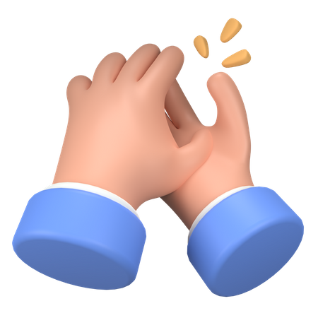Applaudir le geste de la main  3D Icon