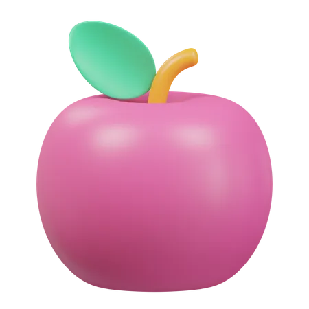 Red Apple 3 D Illustration 3D Icon