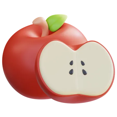 3 D Illustration Apple 3D Icon
