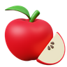 apple slice 3d images