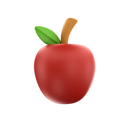 3 D Render Fruit Apple Illustration 3D Icon