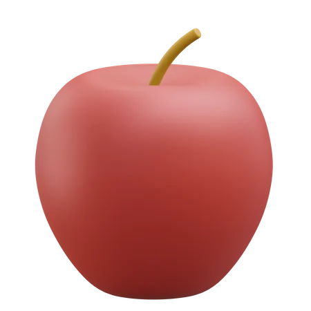 Apple Grocery 3 D Icon Illustration With Tranparent Background 3D Icon