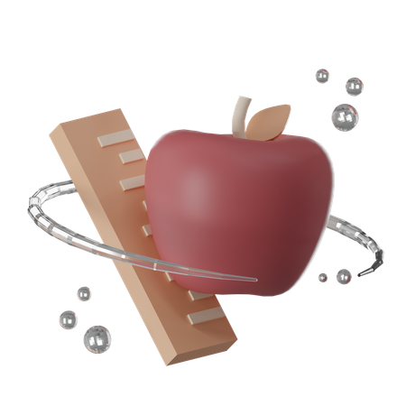 Apple And Scale  3D Icon