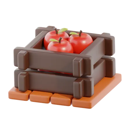 Apple basket  3D Icon