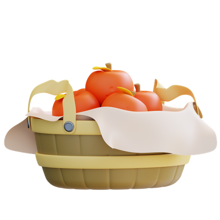 Apple Basket  3D Icon