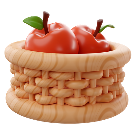 Apple Basket  3D Icon