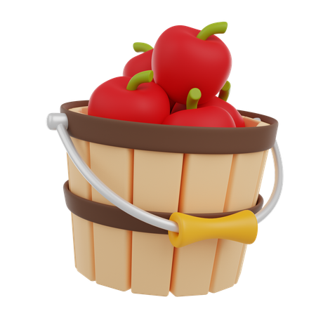 Apple Basket  3D Icon