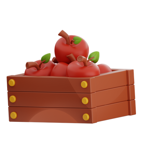 Apple Basket  3D Icon