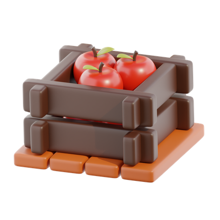 Apple basket  3D Icon
