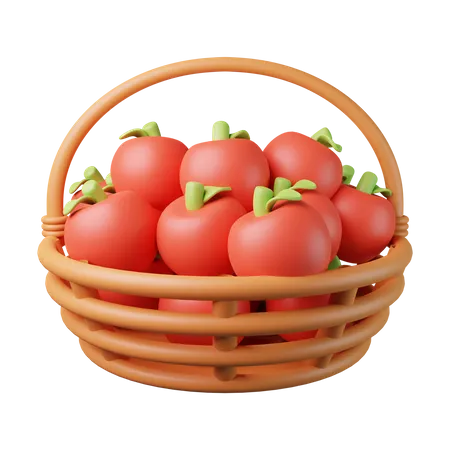 3 D Illustration Of Apples In A Basket 3D Illustration