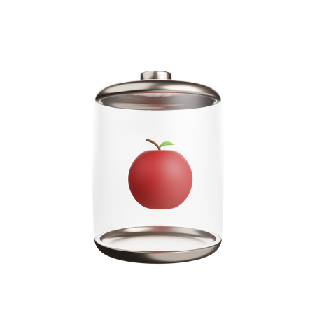 Apple Battery 3D Illustration