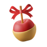 3d apple candy logo