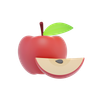 3d apple-fruit logo