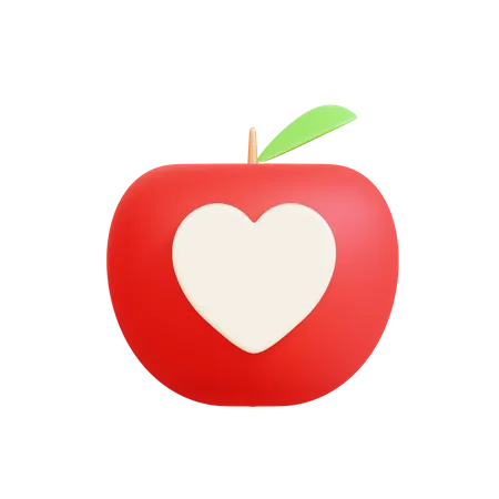 Apple Heart  3D Icon
