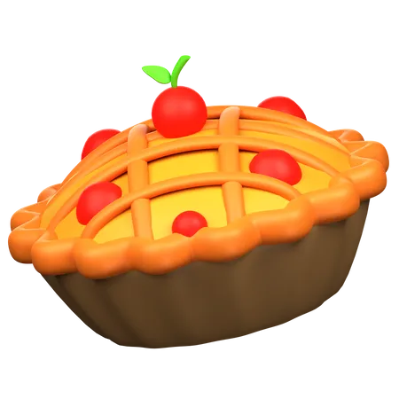 Apple Pie 3 D Icon Illustration 3D Icon
