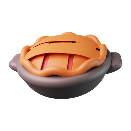 Apple Pie  3D Illustration