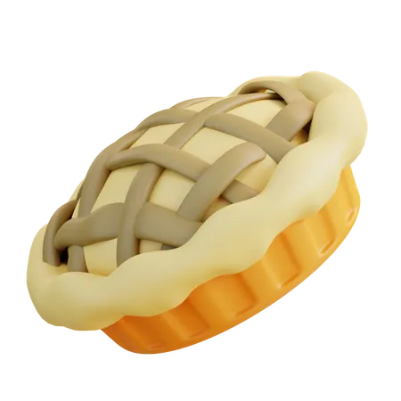 3 D Illustration Tasty Pie 3D Icon