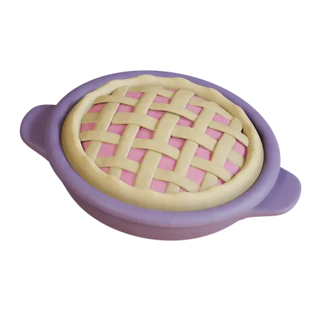 3 D Apple Pie Illustration 3D Icon