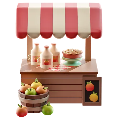 Apple Pie Stand  3D Icon