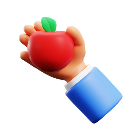 Apple segurando gestos com as mãos  3D Icon
