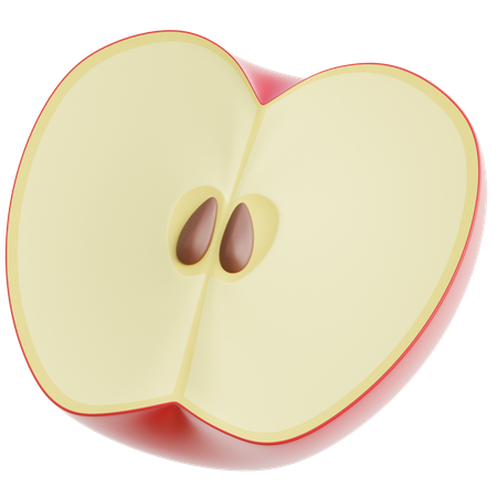 Apple Sliced  3D Icon