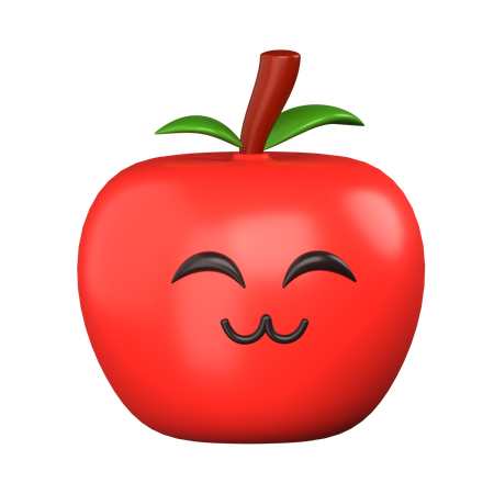 Sorriso de maçã  3D Icon