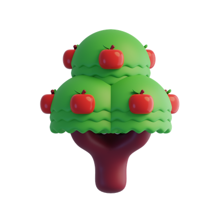 リンゴの木  3D Icon