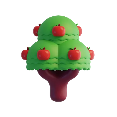 사과나무  3D Icon