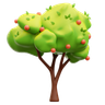 3d apple tree logo