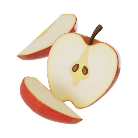 sliced apple clipart